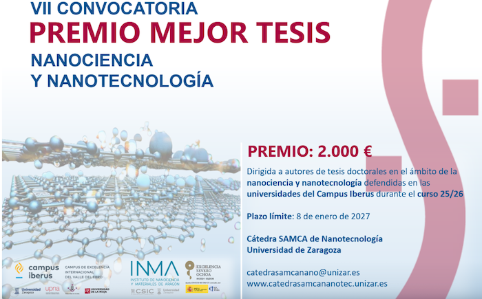 VII convocatoria premio mejor tesis de la Cátedra SAMCA de Nanotecnología