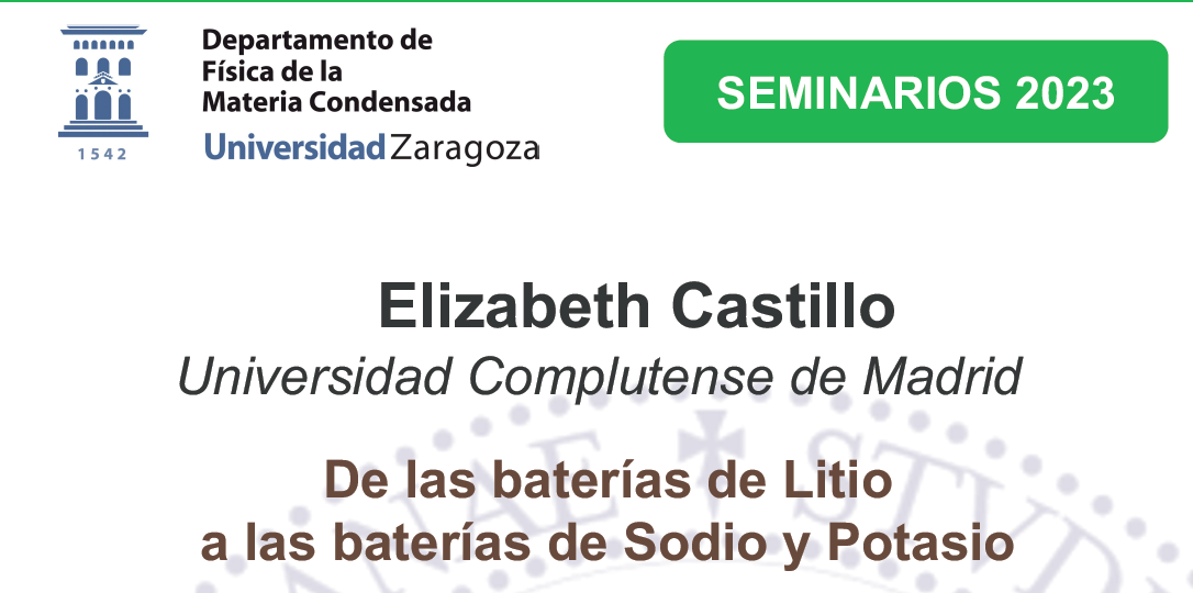 Seminarios del Departamento de Física de la Materia Condensada: Elizabeth Castillo