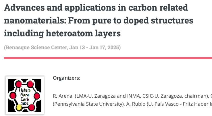 Congreso en Benasque: Advances and applications in carbon related nanomaterials
