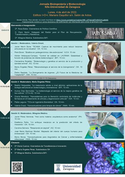 Jornada de Bioingeniería y Biotecnología IUIs-Universidad de Zaragoza