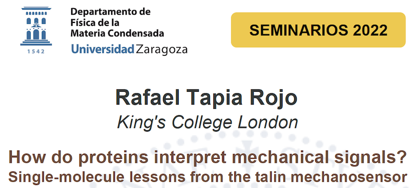 Seminario del Departamento de Física de la Materia Condensada: Rafael Tapia