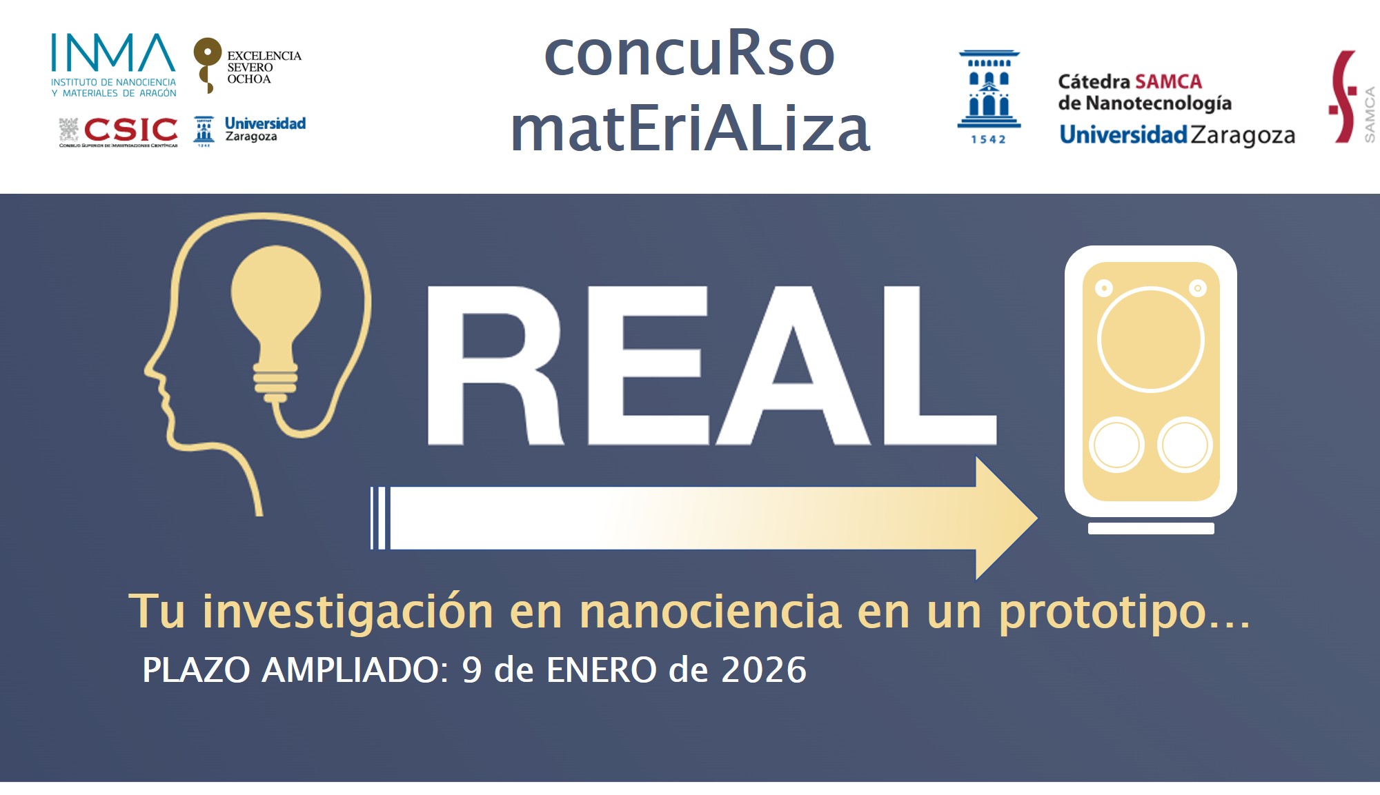 Call for entries for the REAL competition, organised by the Cátedra SAMCA de Nanotecnología