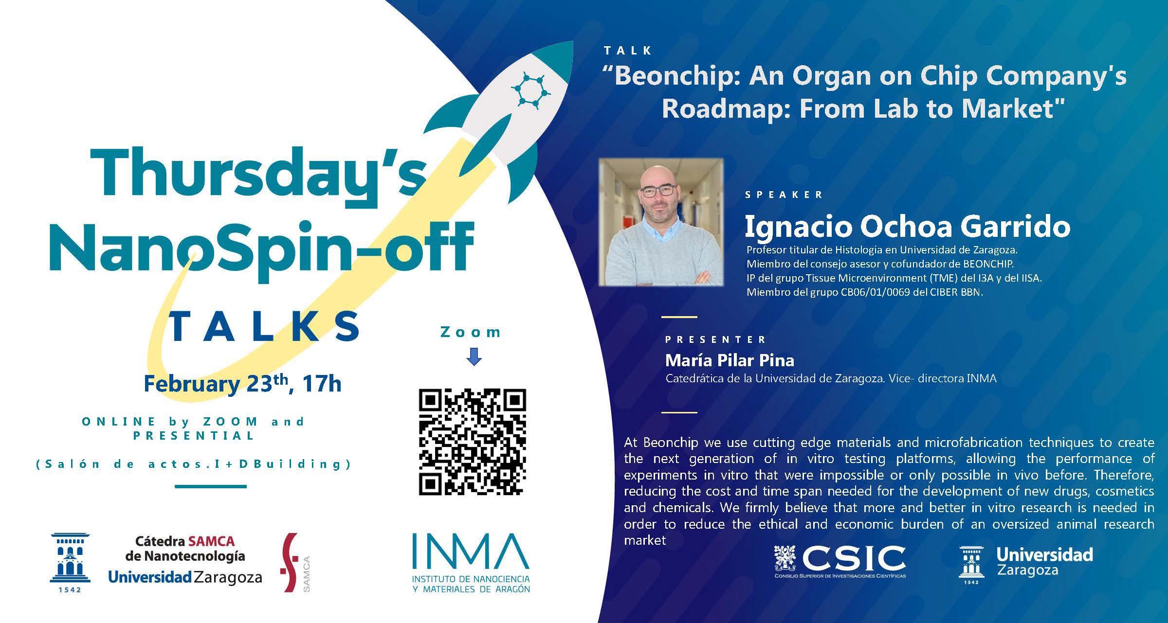 Thursday’s NanoSpin-off Talks: Beonchip