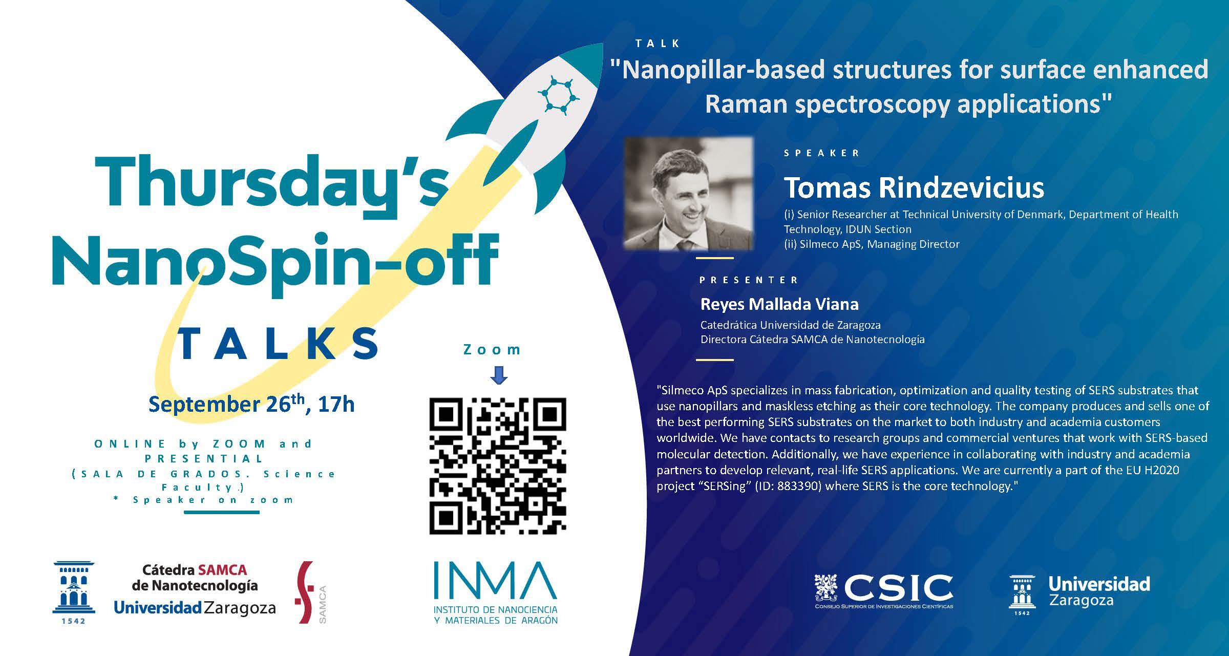 Thursday´s NanoSpin-off Talks: empresa SILMECO ApS