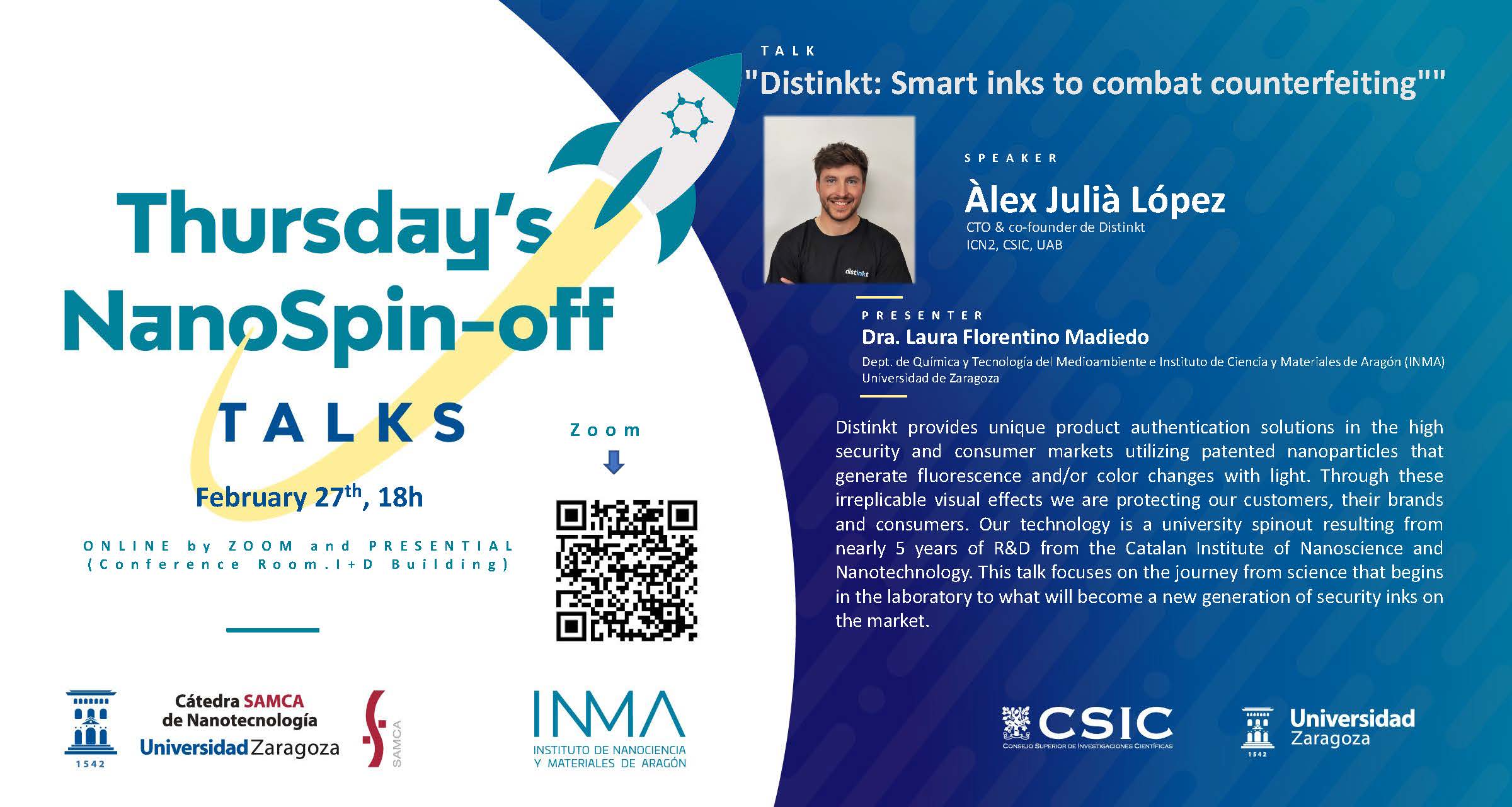 Thursday’s NanoSpin-off Talks: Àlex Julià, de la empresa Distinkt